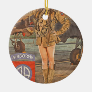Enlist In The 82nd Airborne Ceramic Tree Decoration