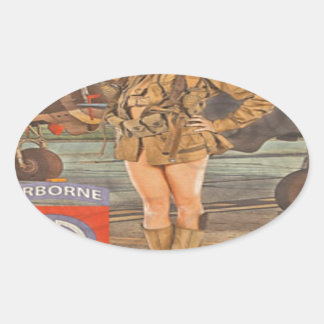 Enlist In The 82nd Airborne Oval Sticker