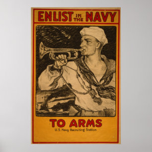Enlist in the Navy Poster
