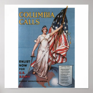 "Enlist Now for U.S. Army" circa 1916 Poster