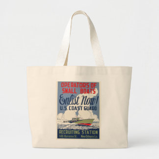 Enlist Now! U.S. Coast Guard Large Tote Bag