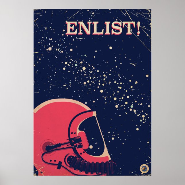 Enlist! retro space poster (Front)