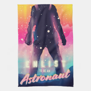 Enlist to Be an Astronaut Tea Towel
