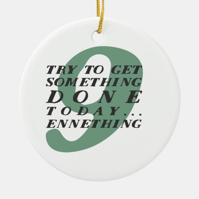 Enneagram 9 Funny Christmas Ornament (Front)