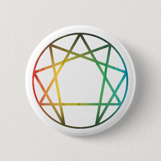 Enneagram Rainbow 6 Cm Round Badge