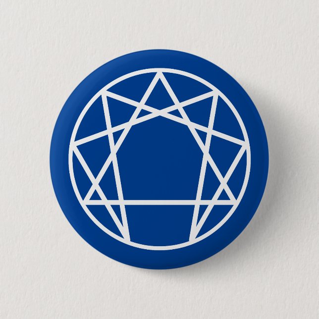 Enneagram Symbol 6 Cm Round Badge (Front)