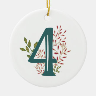 Enneagram Type 4 Floral Christmas Ornament