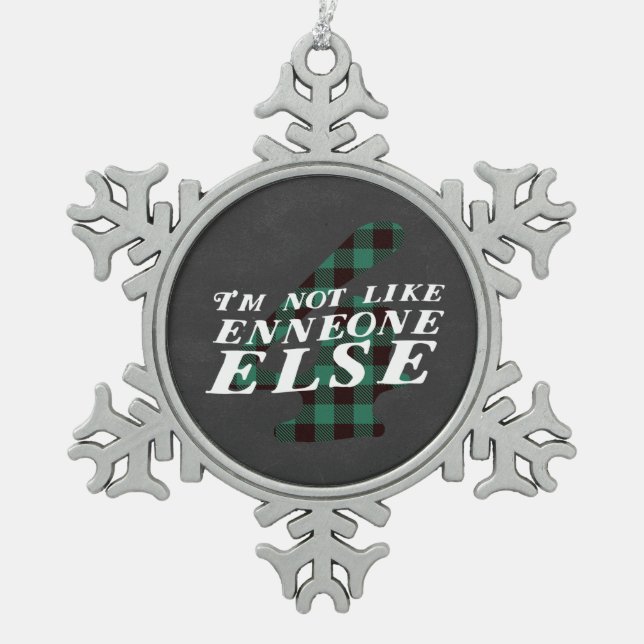 Enneagram Type 4 Funny Snowflake Ornament (Front)