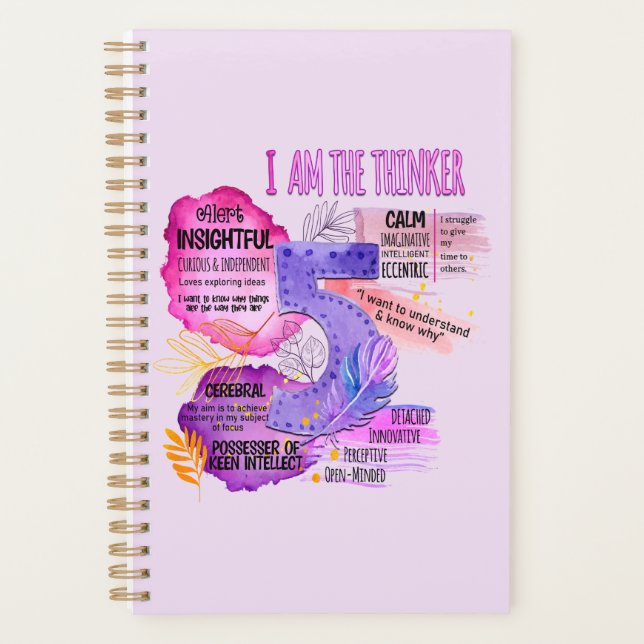 Enneagram Type 5 - I Am The Thinker Planner (Front)