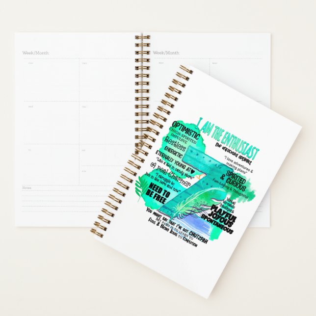 Enneagram Type 7 - I Am The Enthusiast Planner (Display)