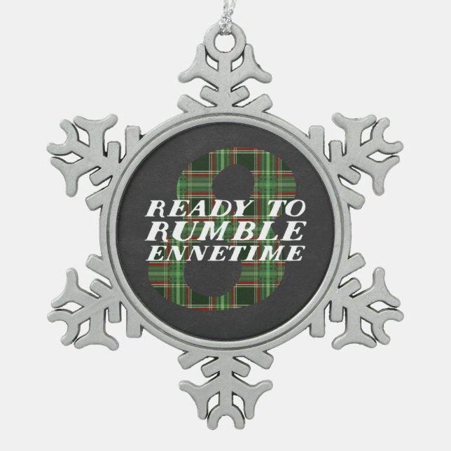 Enneagram Type 8 Funny Snowflake Ornament (Front)