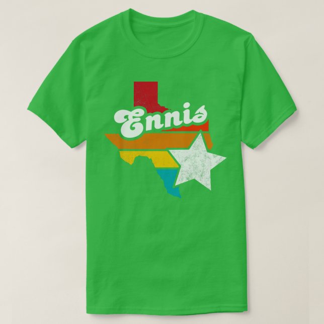 Ennis Texas Vintage Distressed Souvenir 2 T-Shirt (Design Front)