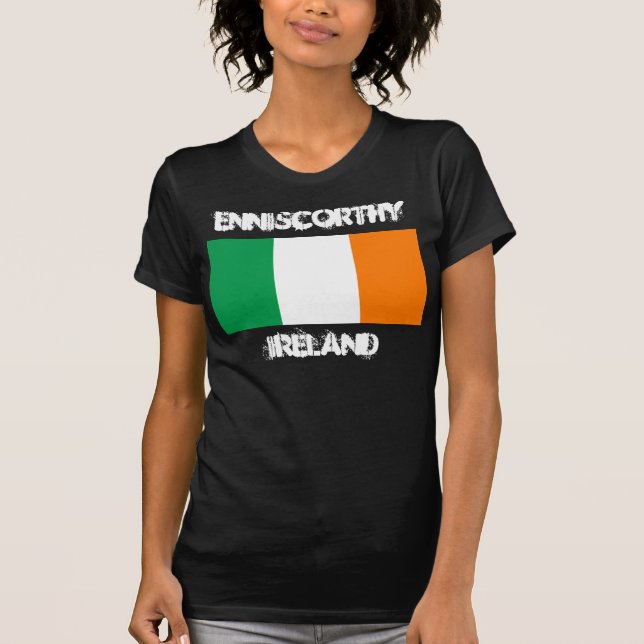 Enniscorthy, Ireland with Irish flag T-Shirt (Front)