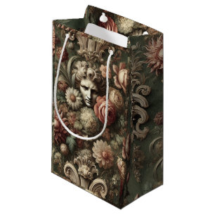 Ennui Elegance – Gothic Baroque Floral Pattern Small Gift Bag