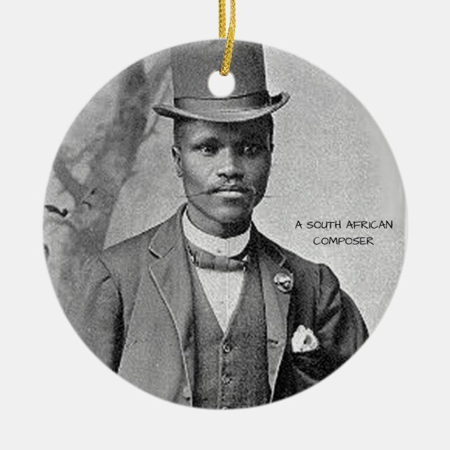 Enoch Mankayi Sontonga Ceramic Tree Decoration (Front)