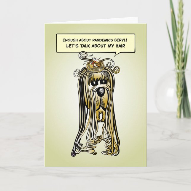 Enough about pandemics funny card (Front)