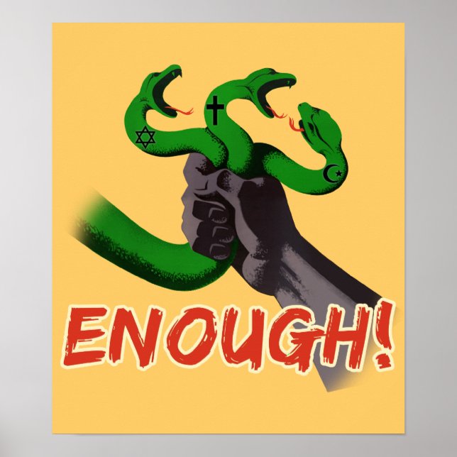 ENOUGH!!! atheist poster (Front)
