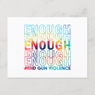 Enough End Gun Violence Awareness Day Wear Orange Postcard