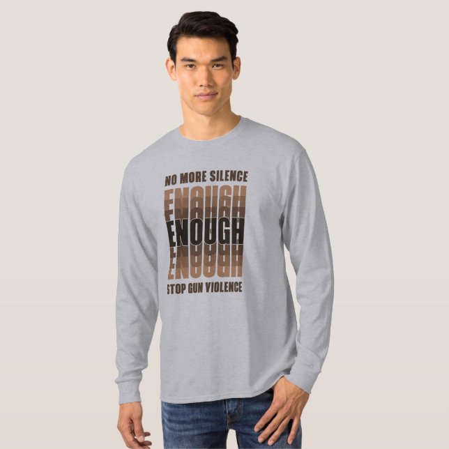 Enough | Men's Long Sleeve T-Shirt (Front Full)
