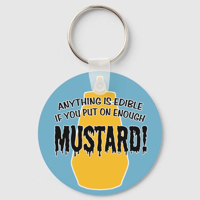 Enough Mustard Key Ring (Front)