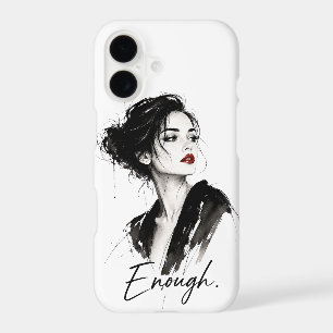 Enough. Protective Phone Case Minimalist Art Pho