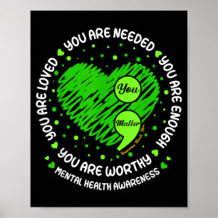 Enough Semicolon Mental Health Awareness Poster