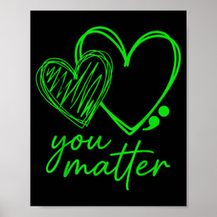 Enough Semicolon Mental Health Awareness Poster