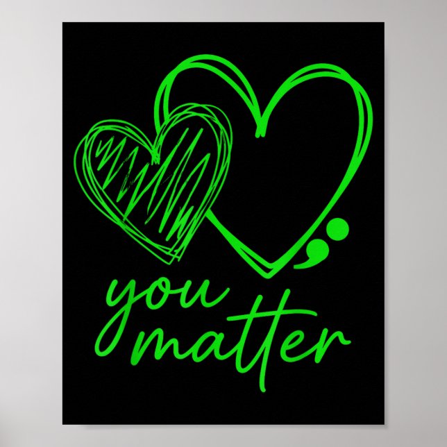 Enough Semicolon Mental Health Awareness Poster (Front)