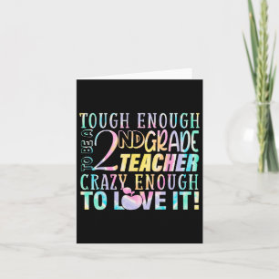 Enough To Teach 2nd Teacher Grade Back To School  Card