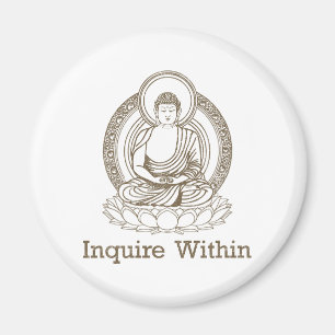 Enquire Within Buddha Magnet