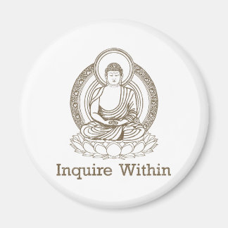 Enquire Within Buddha Magnet