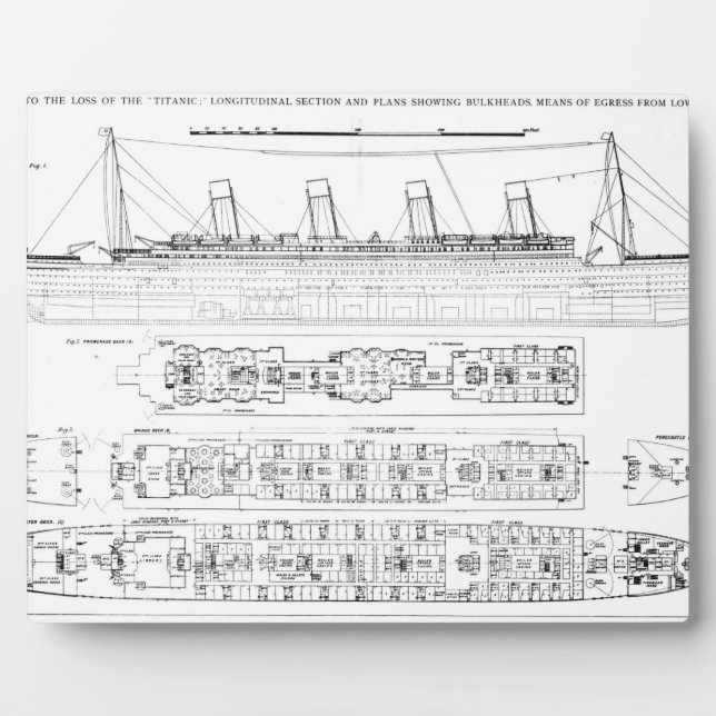 Enquiry into the Loss of the Titanic: Cross sectio Plaque (Front)