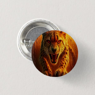 Enraged Cheetah Button