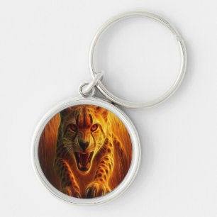 Enraged Cheetah Keychain