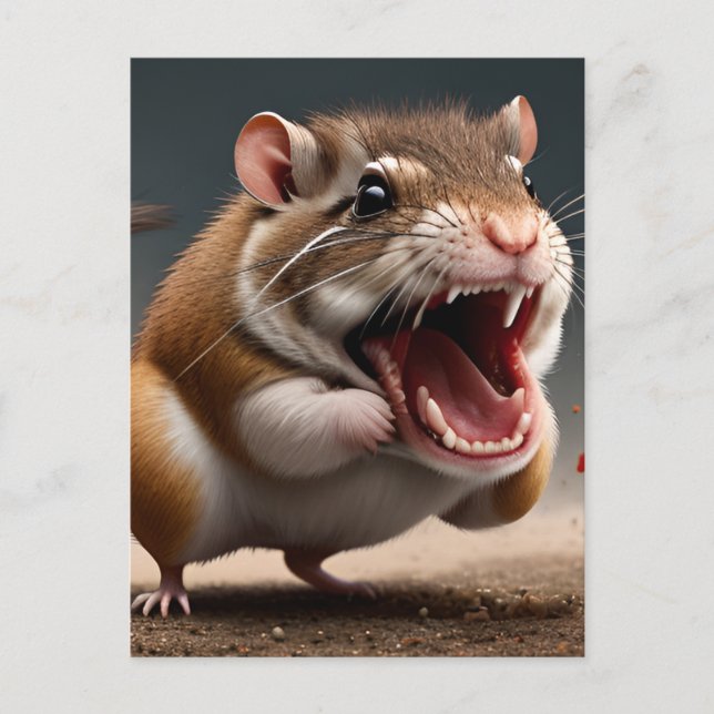 Enraged Gerbil Postcard (Front)