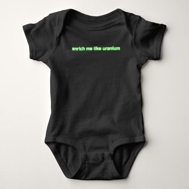 enrichment - dark glowing baby bodysuit (Front)