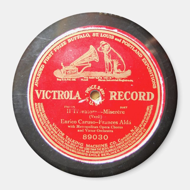 Enrico Caruso Victrola Magnet (Front)