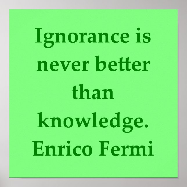 enrico fermi quote poster (Front)