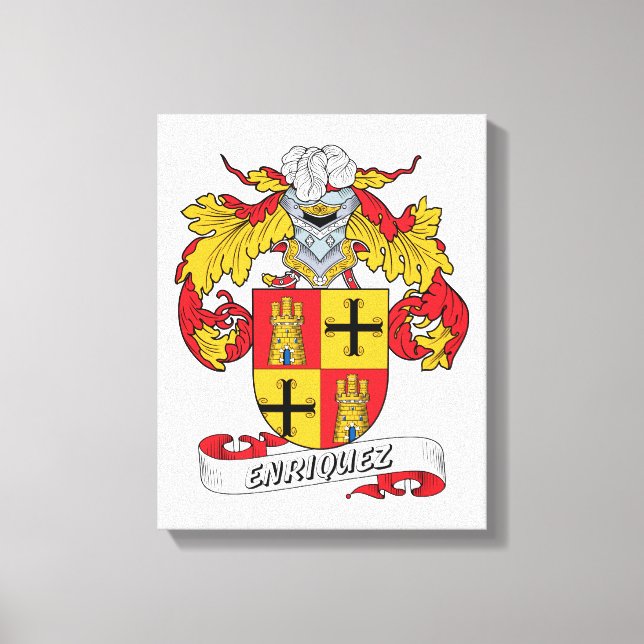 Enriquez Family Crest Canvas Print (Front)