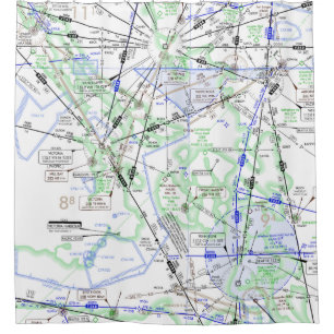 Enroute Low Altitude (ELUS1) Chart Shower Curtain