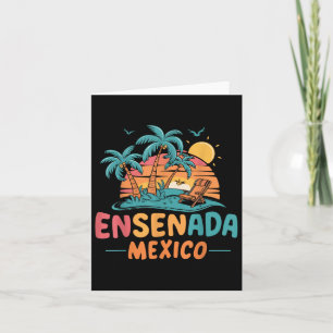 Ensenada Mexico Tropical Sunset Beach Souvenir Vac Card