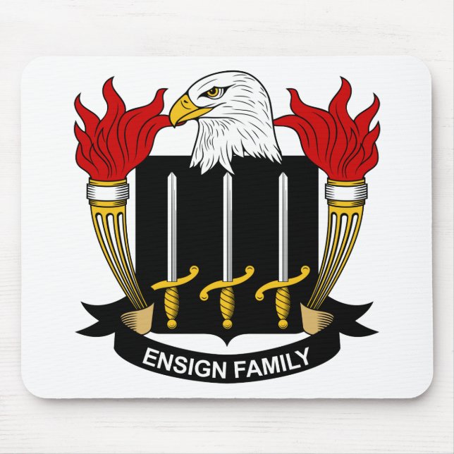 Ensign Family Crest Mouse Pad (Front)