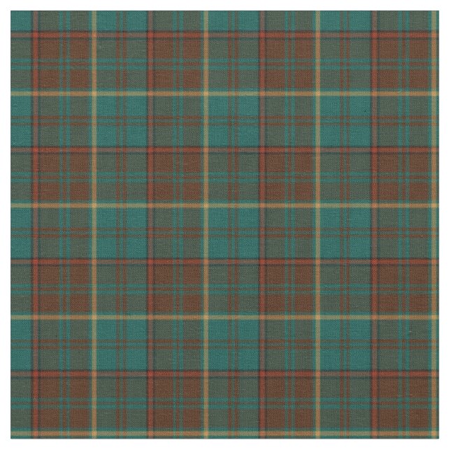 Ensign of Ontario Canada Tartan Fabric (Close Up)