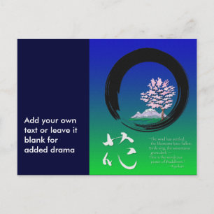 Enso circle and Zen wisdom by Ryokan Postcard
