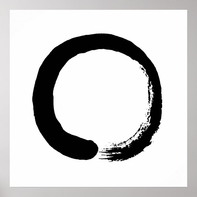 Enso Circle Zen Calligraphy Poster (Front)