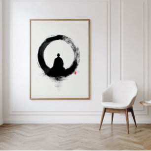 Enso Circle - Zen Ink Wall Art - Minimal Decor