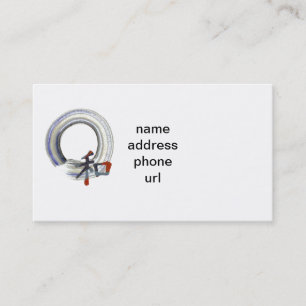 Enso, Harmony with Kanji cut from Orgami paper Business Card