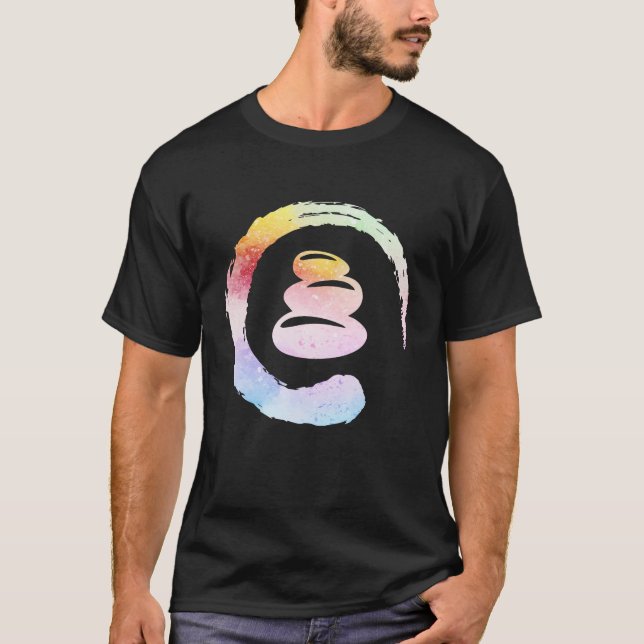 Enso Water Circle Zen Stones Buddhist Zen Circle T-Shirt (Front)
