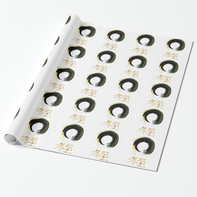 Enso, Winter Solstice Wrapping Paper (Unrolled)