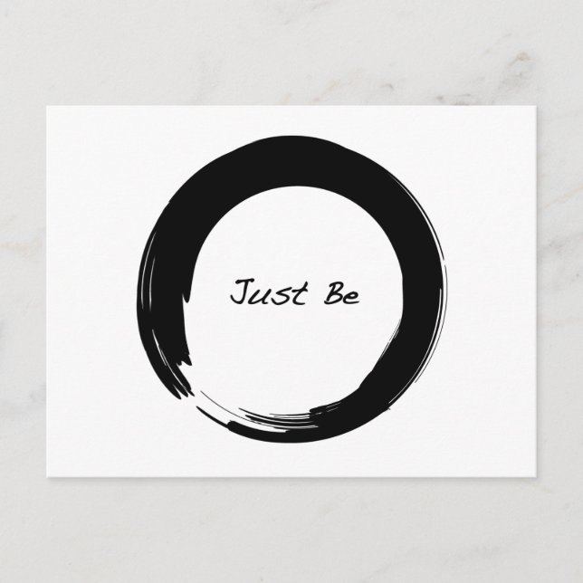 Enso with Just Be Postcard (Front)